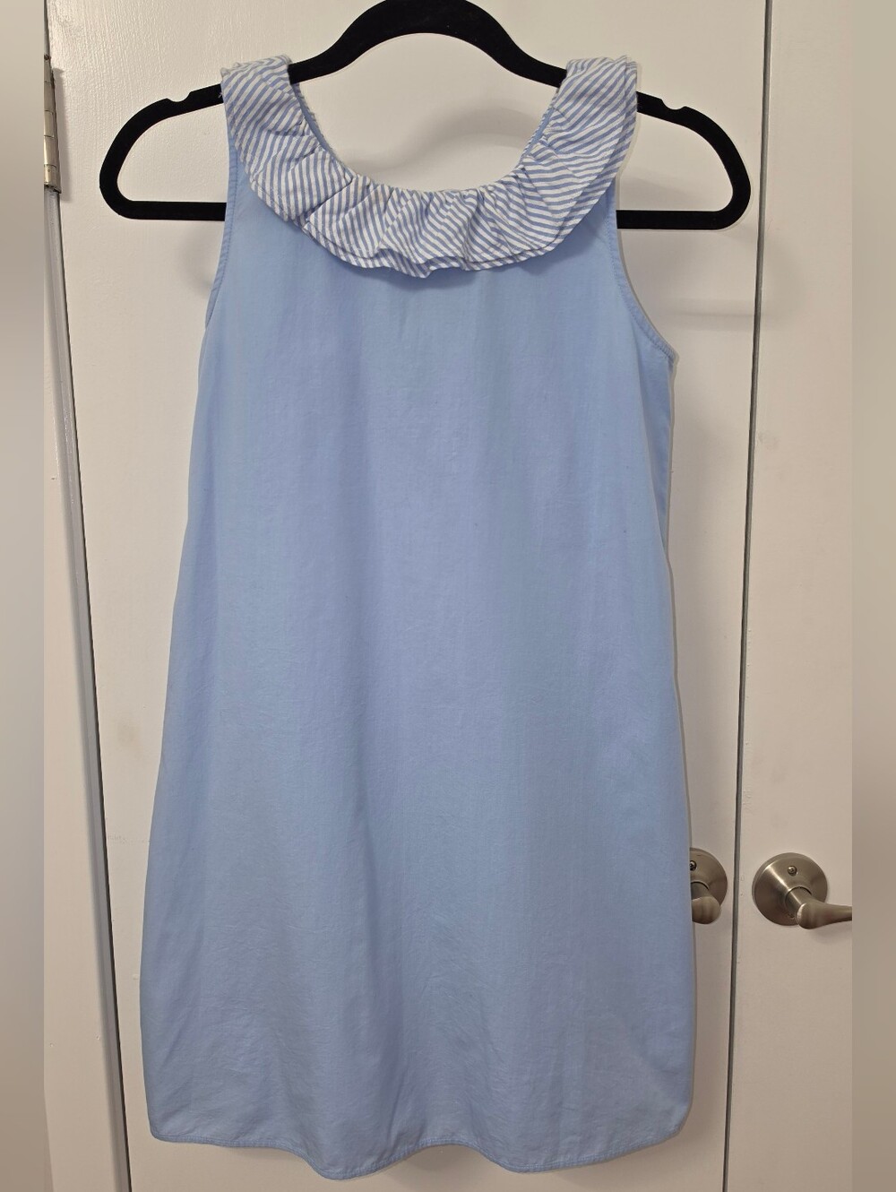 Crown & Ivy Tween Girls 14 Blue Seersucker Shift Sundress